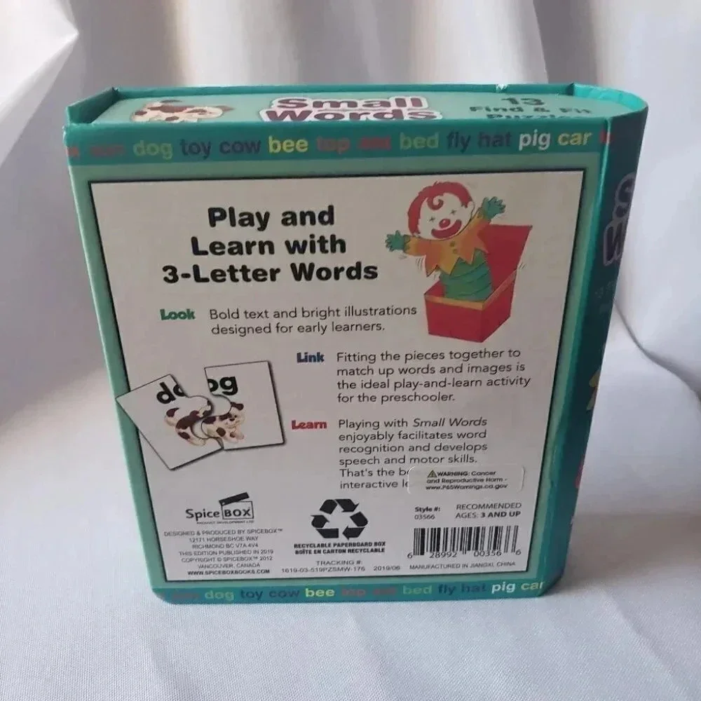 Small Words: 13 Find & Fit Puzzles for 3 and up Letter Words
